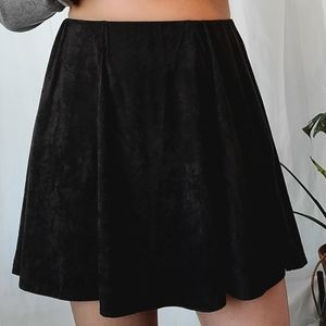 Dark grey suede-like Garage skater skirt
